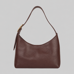 <em>Foglie d'Olivo</em> Italian Calfskin Leather Buckle Bag in <em>Caffè </em>