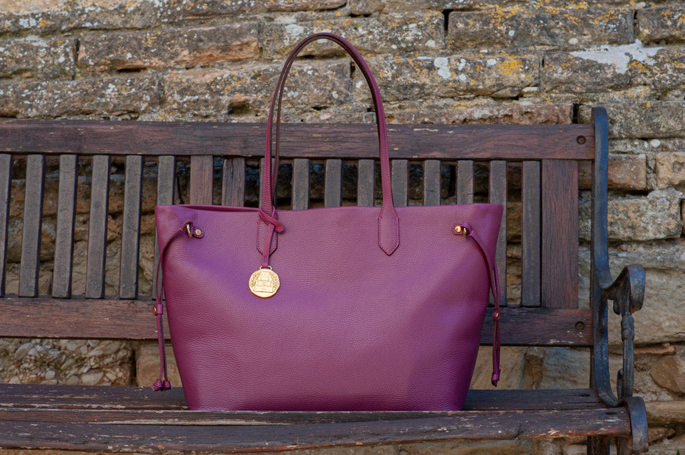 <em>Portatutto</em> Italian Calfskin Leather Carryall in <em>Lambrusco</em>