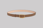 <em>Foglie d'Olivo</em> Italian Calfskin Leather belt in <em>Malto</em>