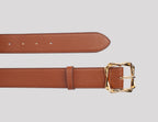 <em>Cornice</em> Italian Calfskin Leather Belt in <em>Nocciola</em>