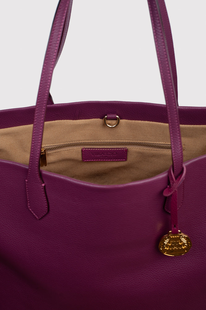 <em>Portatutto</em> Italian Calfskin Leather Carryall in <em>Lambrusco</em>