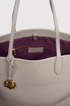 <em>Portatutto</em>  Italian Calfskin Leather Carryall in <em>Nebbia</em>