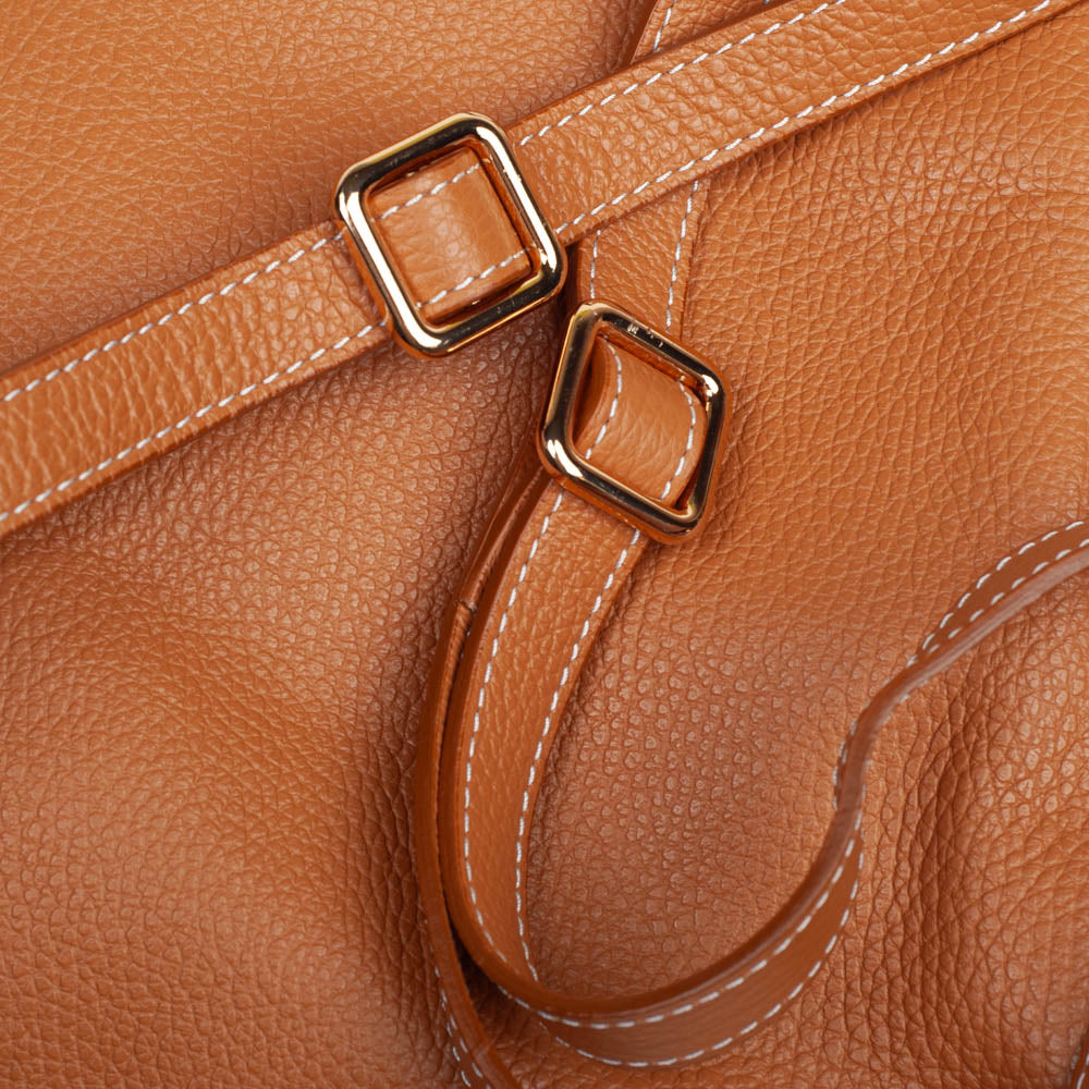 <em>Elio</em> Italian Calfskin Leather Backpack in <em>Duna</em>