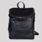 <em>Elio</em> Italian Calfskin Leather Backpack in <em>Mezzanotte</em>