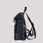 <em>Elio</em> Italian Calfskin Leather Backpack in <em>Mezzanotte</em>