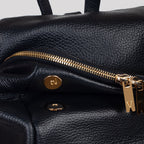 <em>Elio</em> Italian Calfskin Leather Backpack in <em>Mezzanotte</em>