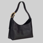 <em>Foglie d'Olivo</em> Italian Calfskin Leather Buckle Bag in <em>Mezzanotte</em>